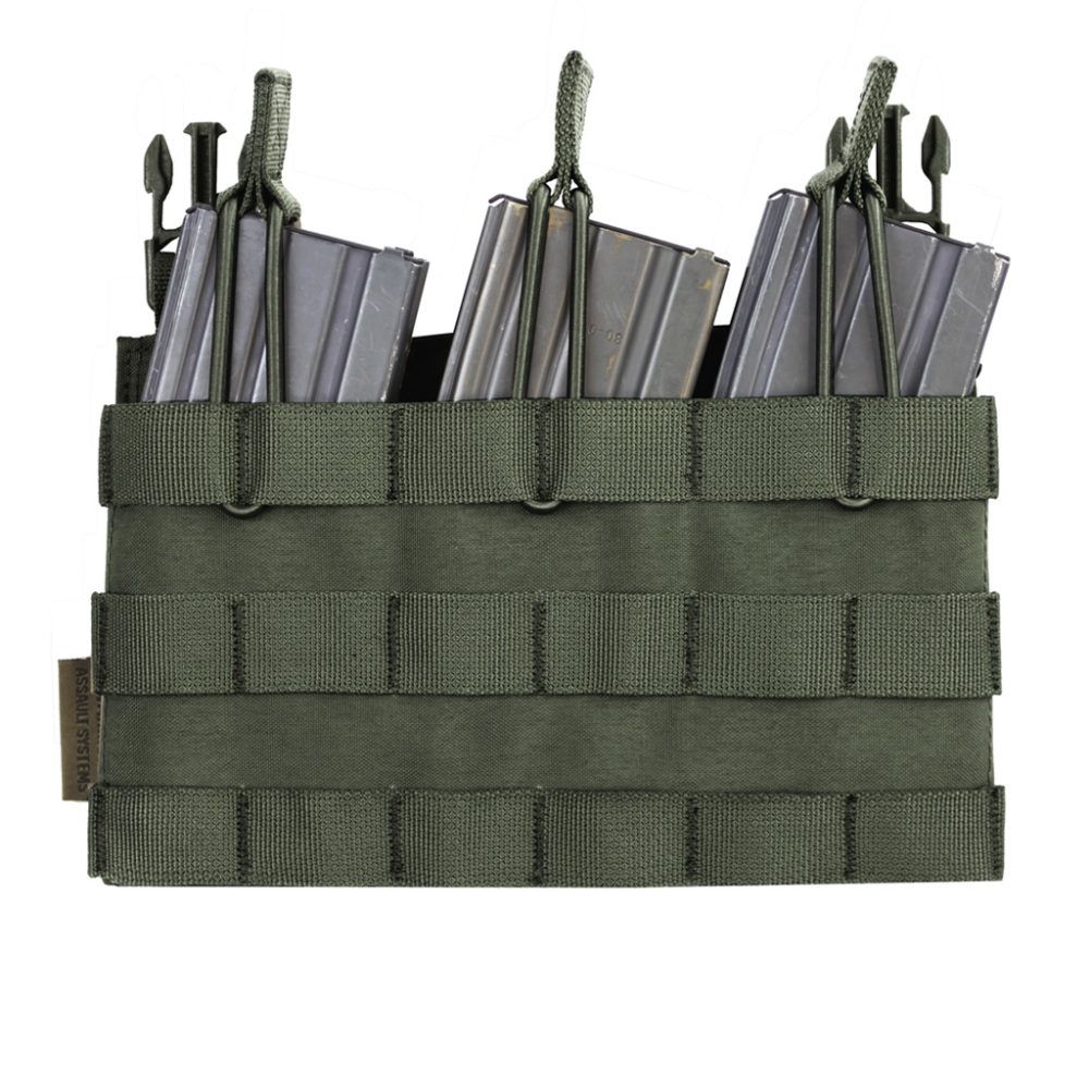 Warrior Removable Triple MOLLE Open Pouch for RPC - OD