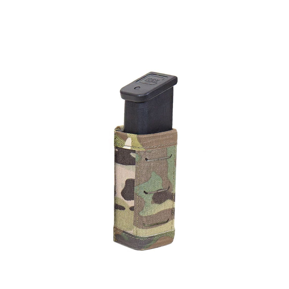 Warrior Laser Cut Single Snap Mag Pouch 9mm Short - Multicam
