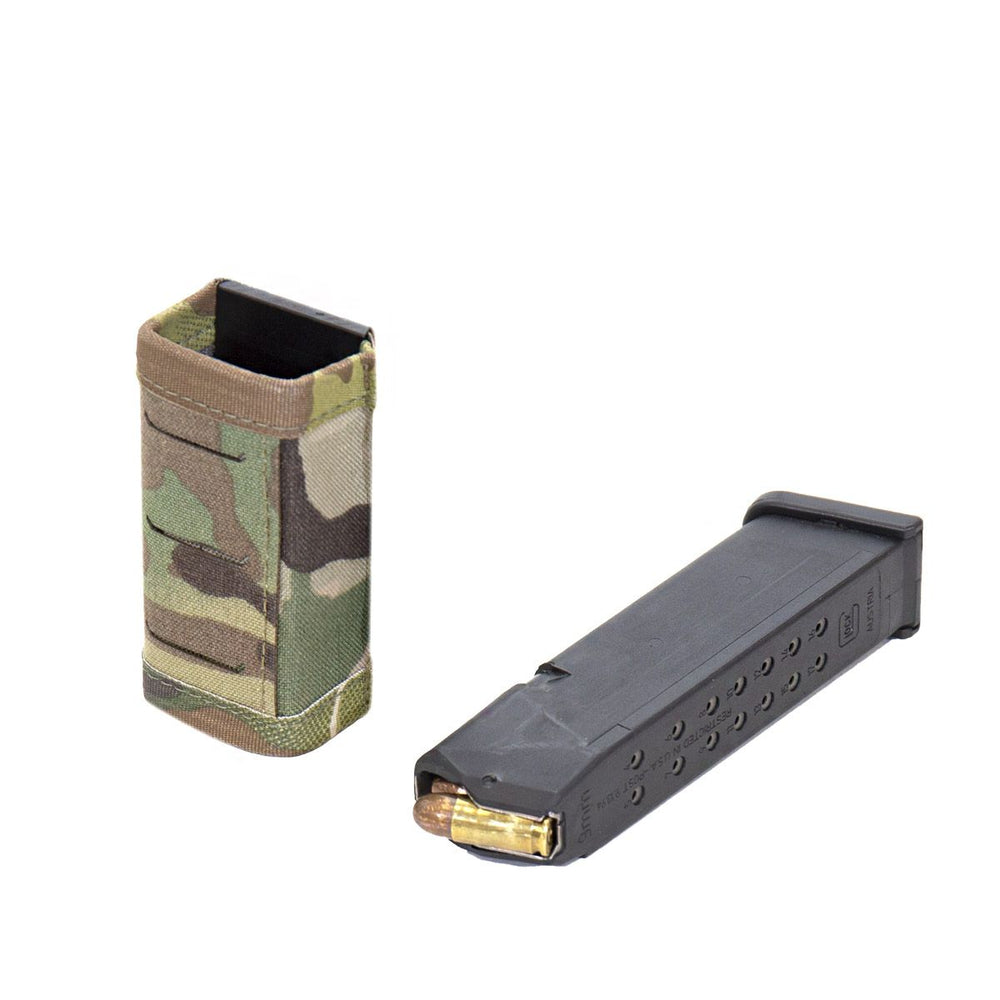 Warrior Laser Cut Single Snap Mag Pouch 9mm Short - Multicam