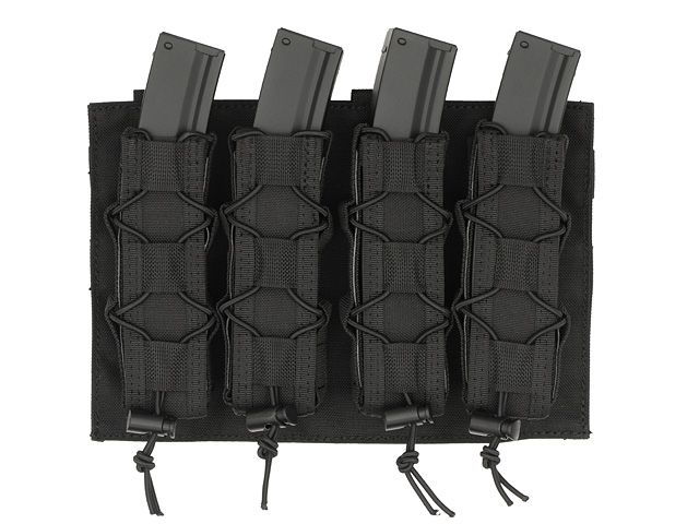 Quadrupla Porta Caricatori da MP5/SMG Molle - Black