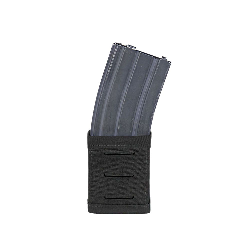 Warrior Laser Cut Single Snap Mag Pouch 5.56mm Short - Black