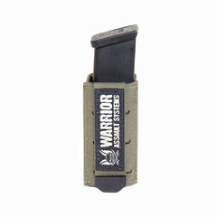 Warrior Laser Cut Single Snap Mag Pouch 9mm Short - Ranger Green