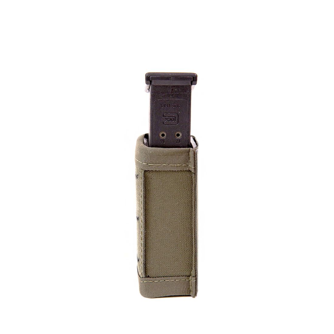 Warrior Laser Cut Single Snap Mag Pouch 9mm Short - Ranger Green