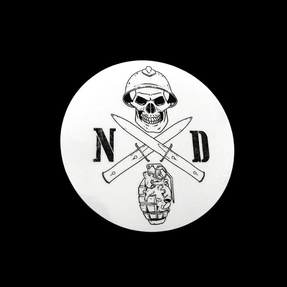 Sticker White Round NDA Original Logo