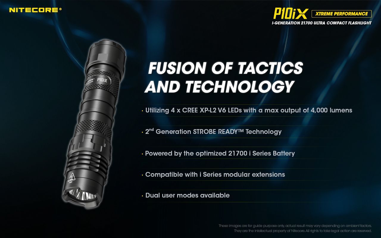 Nitecore - P10iX Torcia Tattica Ricaricabile USB-C - 4000 Lumens e 158 metri