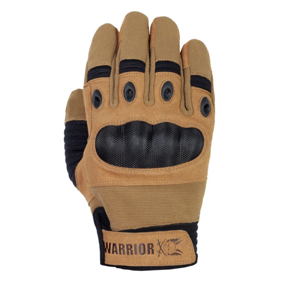 Warrior Omega Hard Knuckle Gloves - Coyote Tan