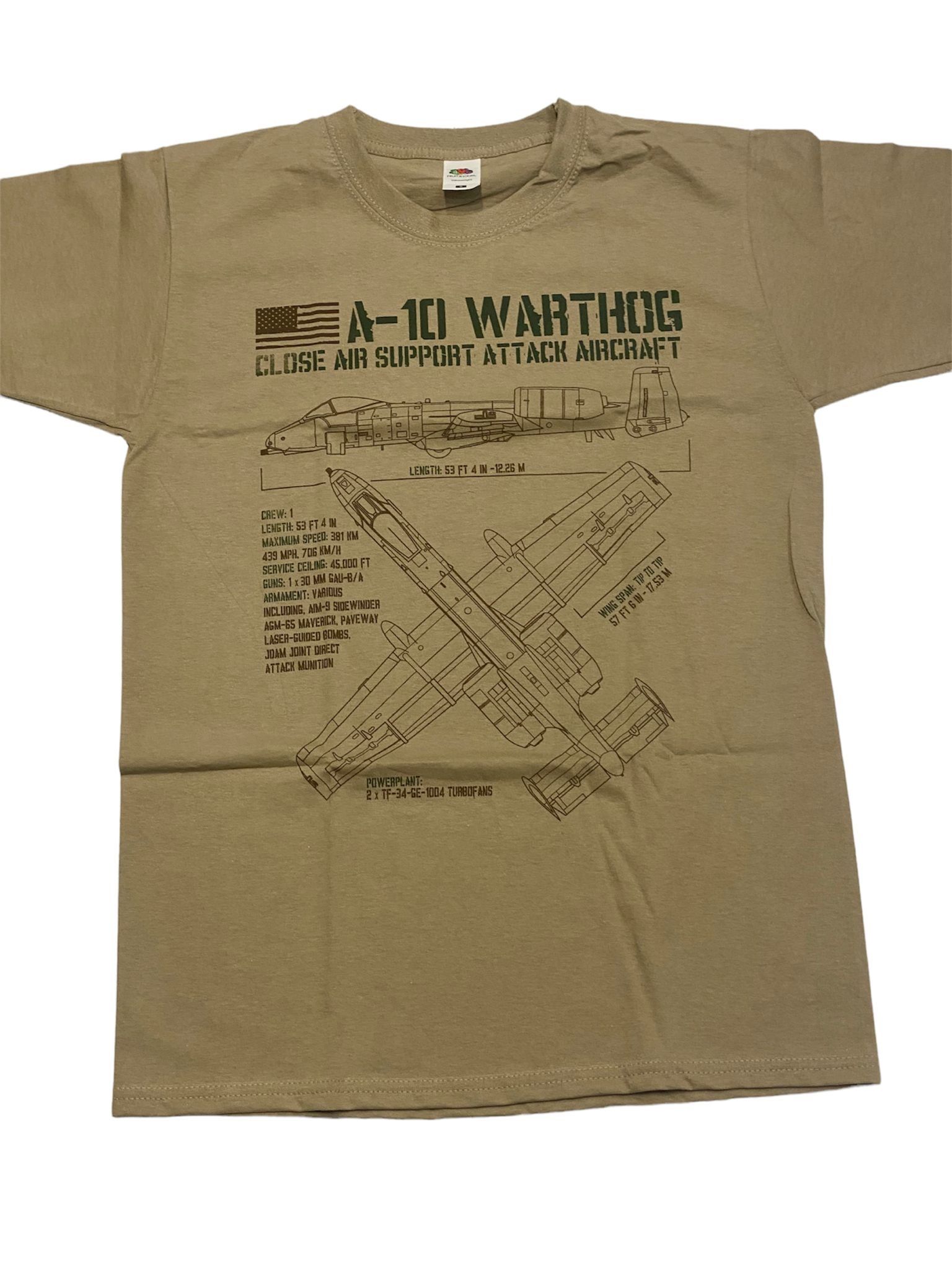 T-Shirt A-10 Warthog - Tan