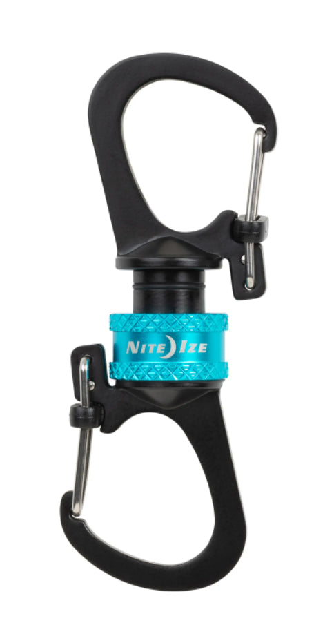 Nite Ize - Slidelock 360 Magnetic Locking Dual Carabiner - Blue