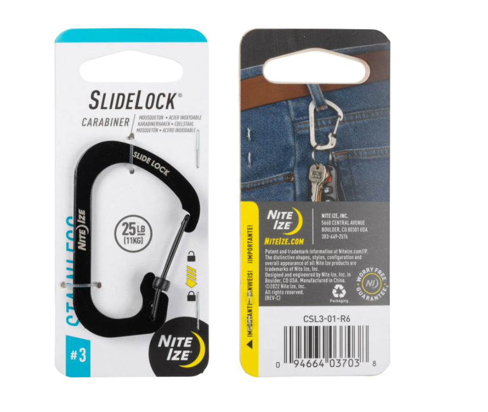 Nite Ize - Slidelock Carabiner Steel - Black