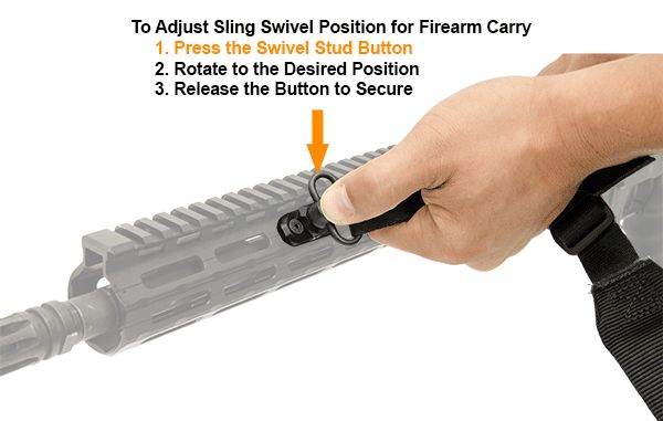 UTG PRO® M-LOK® Standard QD Sling Swivel Adaptor, Black