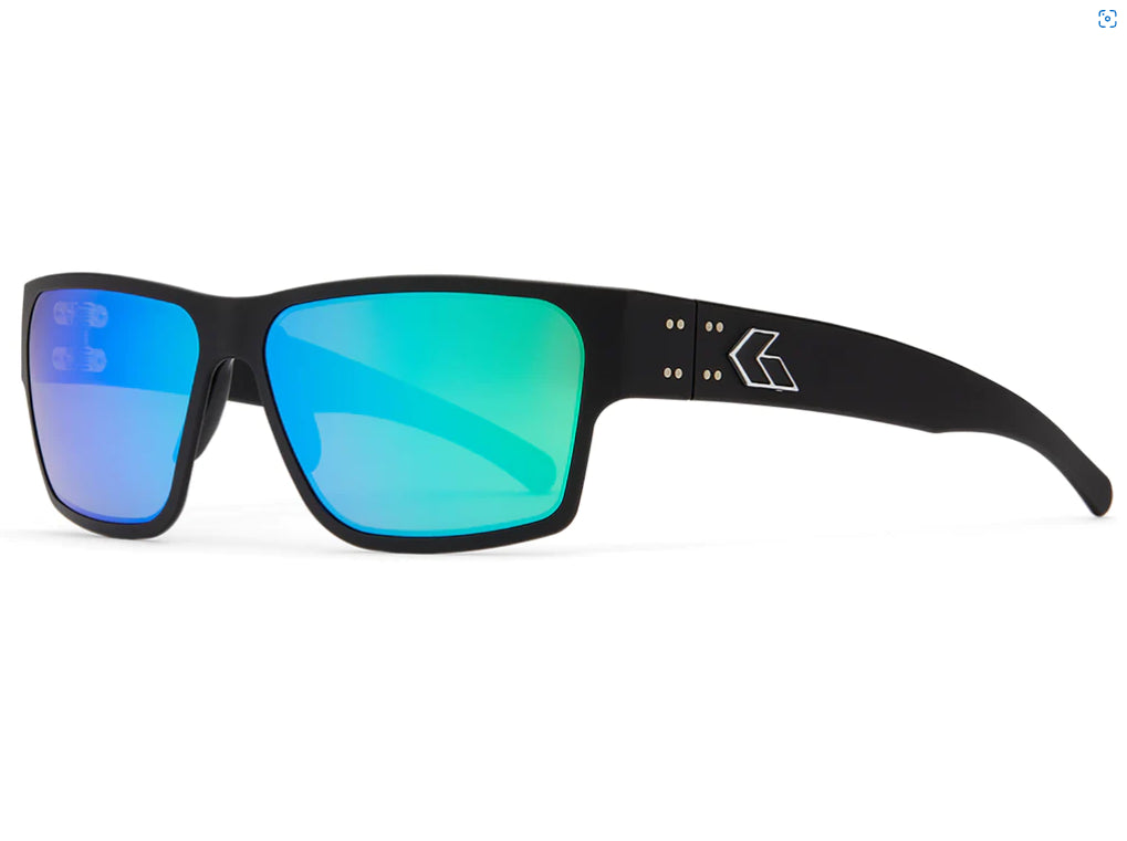 GATORZ - Delta Matte Black with Brown Polarized Lens w/ Green Mirror