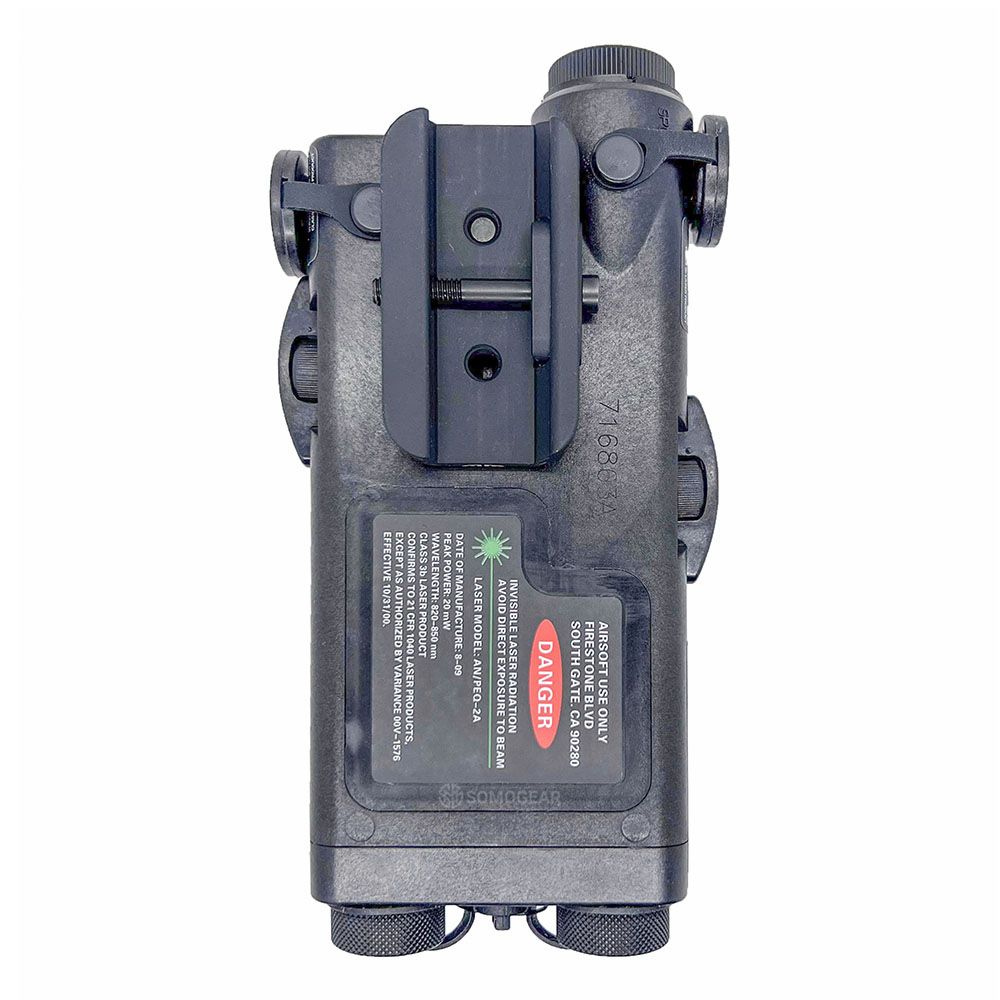 SomoGear PEQ-2A Old School Visible Flashlight - Black/Green