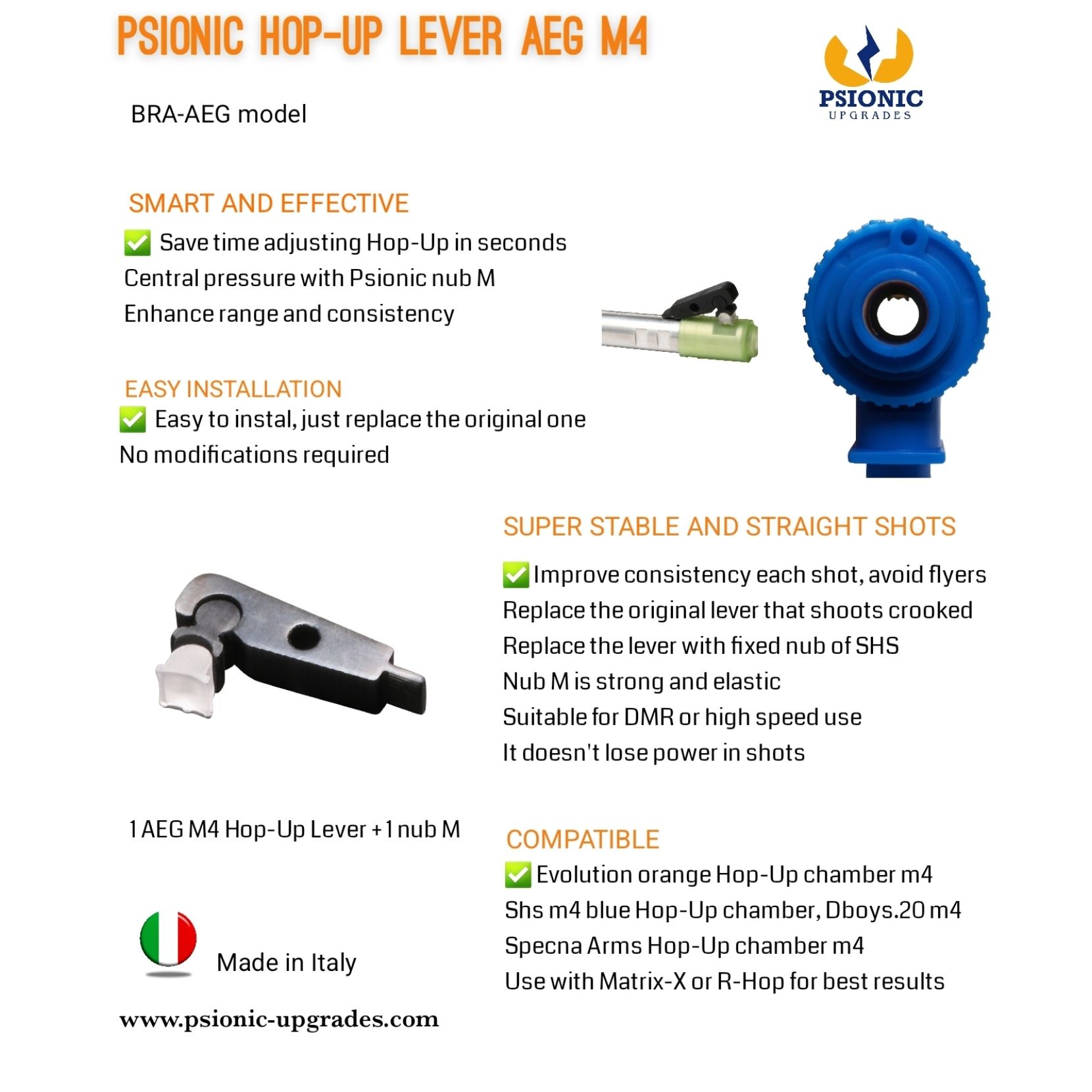 Psionic AEG Hop-Up, Leveraggio e pressore