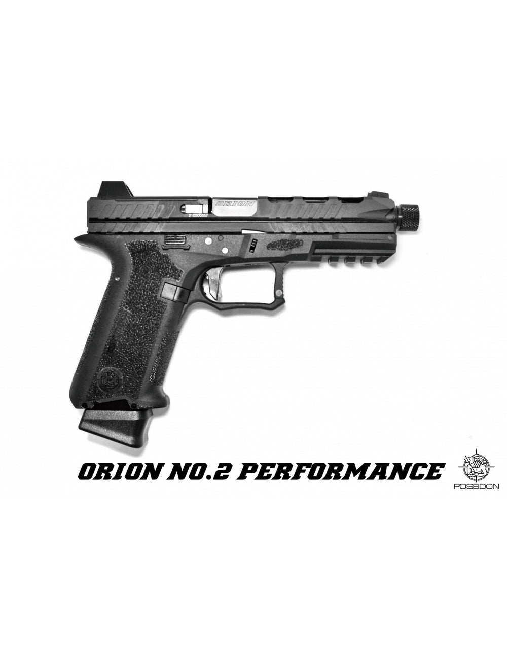 POSEIDON - Orion No.2-Performance Airsoft GBB Pistol (Black) - Alluminium