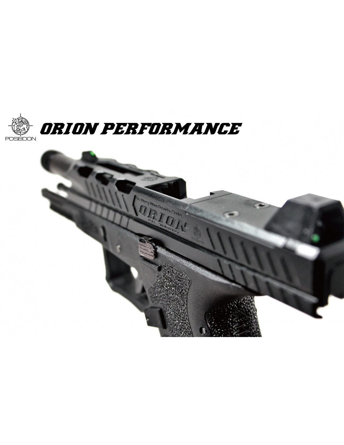 POSEIDON - Orion No.2-Performance Airsoft GBB Pistol (Black) - Alluminium