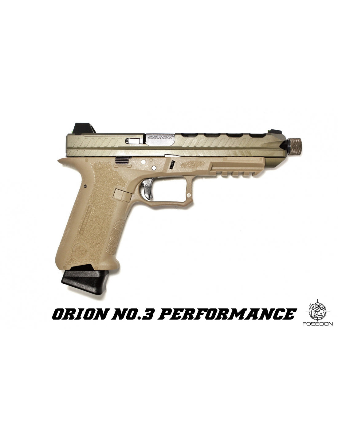 POSEIDON - Orion No.3-Performance Airsoft GBB Pistol (Tan) - Alluminium