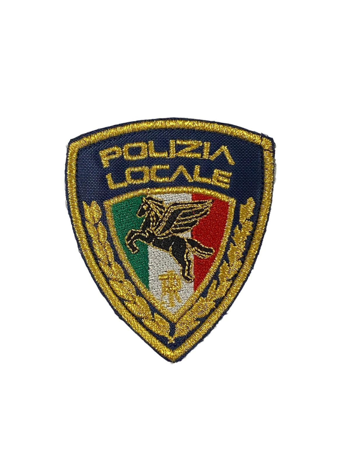 Scudetto Ricamato Polizia Locale Pegaso con Velcro