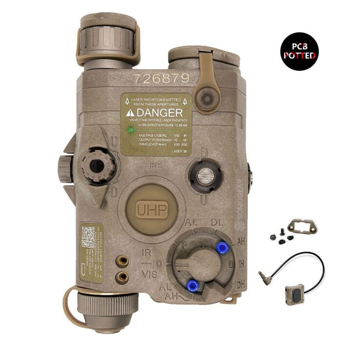 SomoGear PEQ-15 Airsoft Aiming Laser IR Laser Flashlight with PCB - Tan/Green