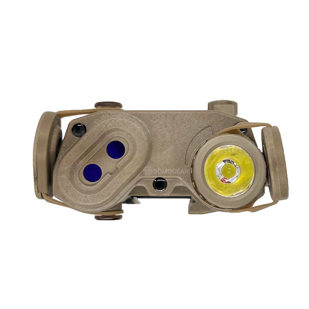 SomoGear PEQ-15 Airsoft Aiming Laser IR Laser Flashlight with PCB - Tan/Green