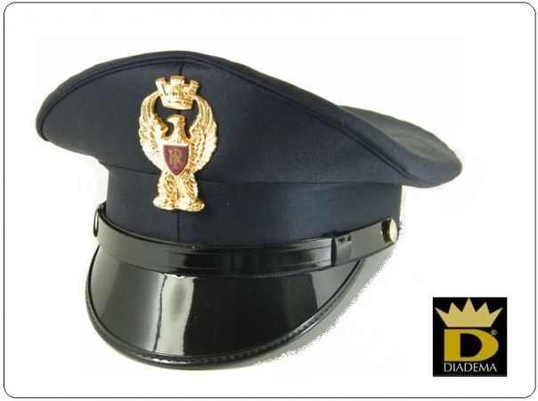 Berretto Tesa Ordinanza Polizia di Stato PS Con Fregio - Diadema