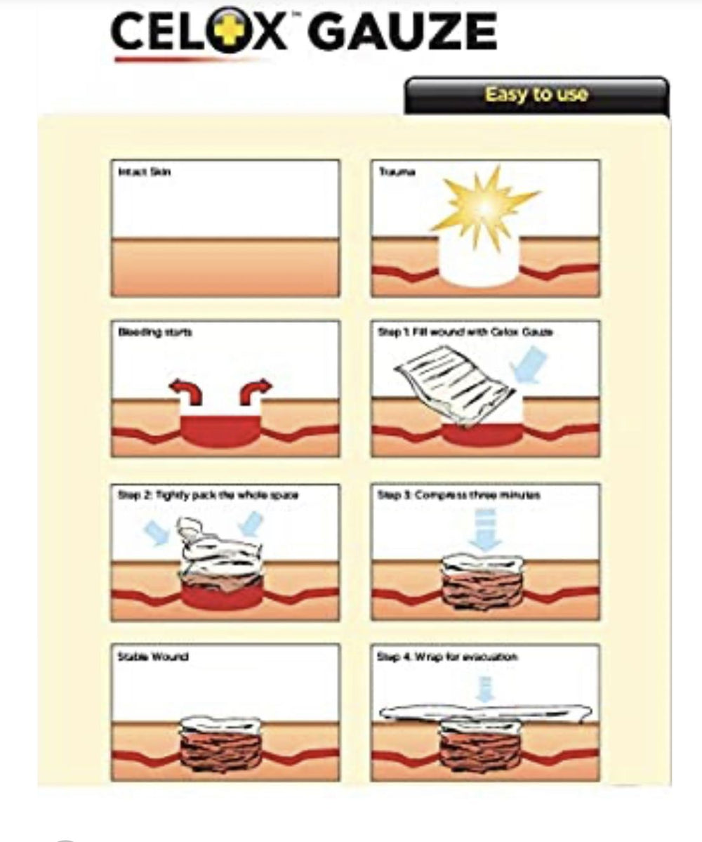 CELOX RAPID Hemostatic Z-Fold Gauze