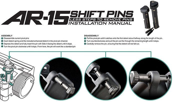Strike Industries - Shift Pins for AR-15 - Black