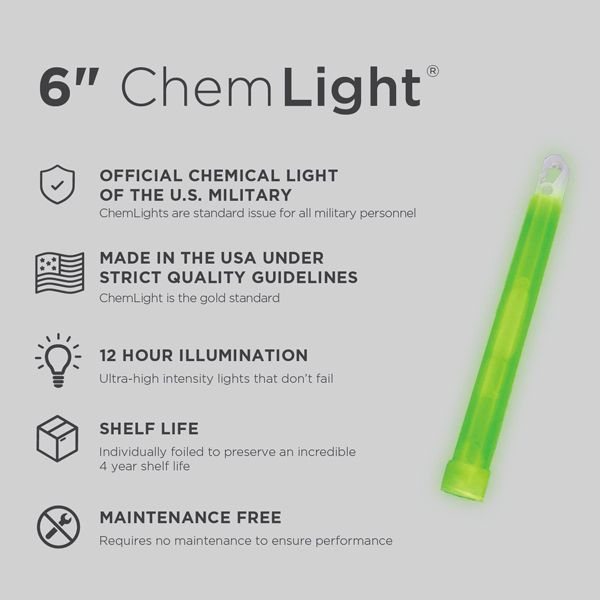 Cyalume CHEMLIGHT Verde - Durata 12H