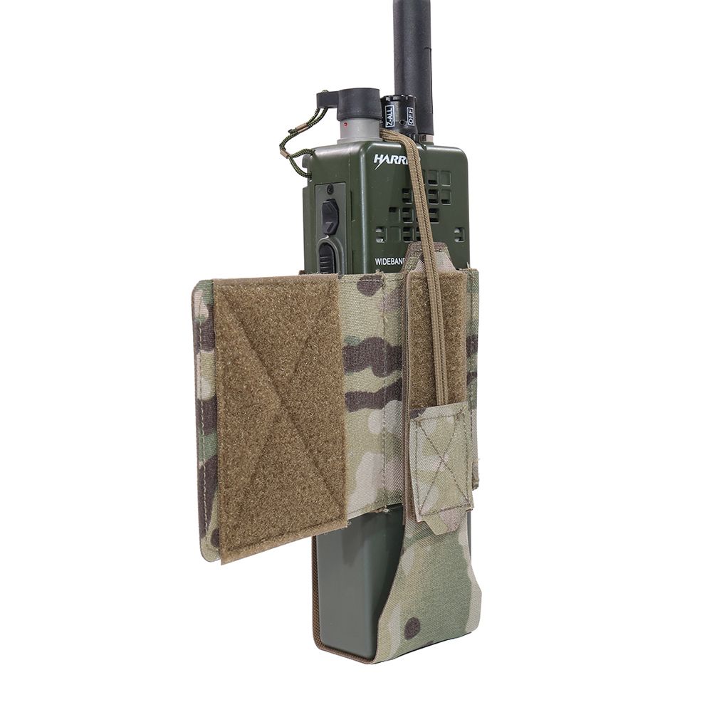 Warrior Laser Cut Wing Velcro MBITR/Harris Radio Pouch - Multicam