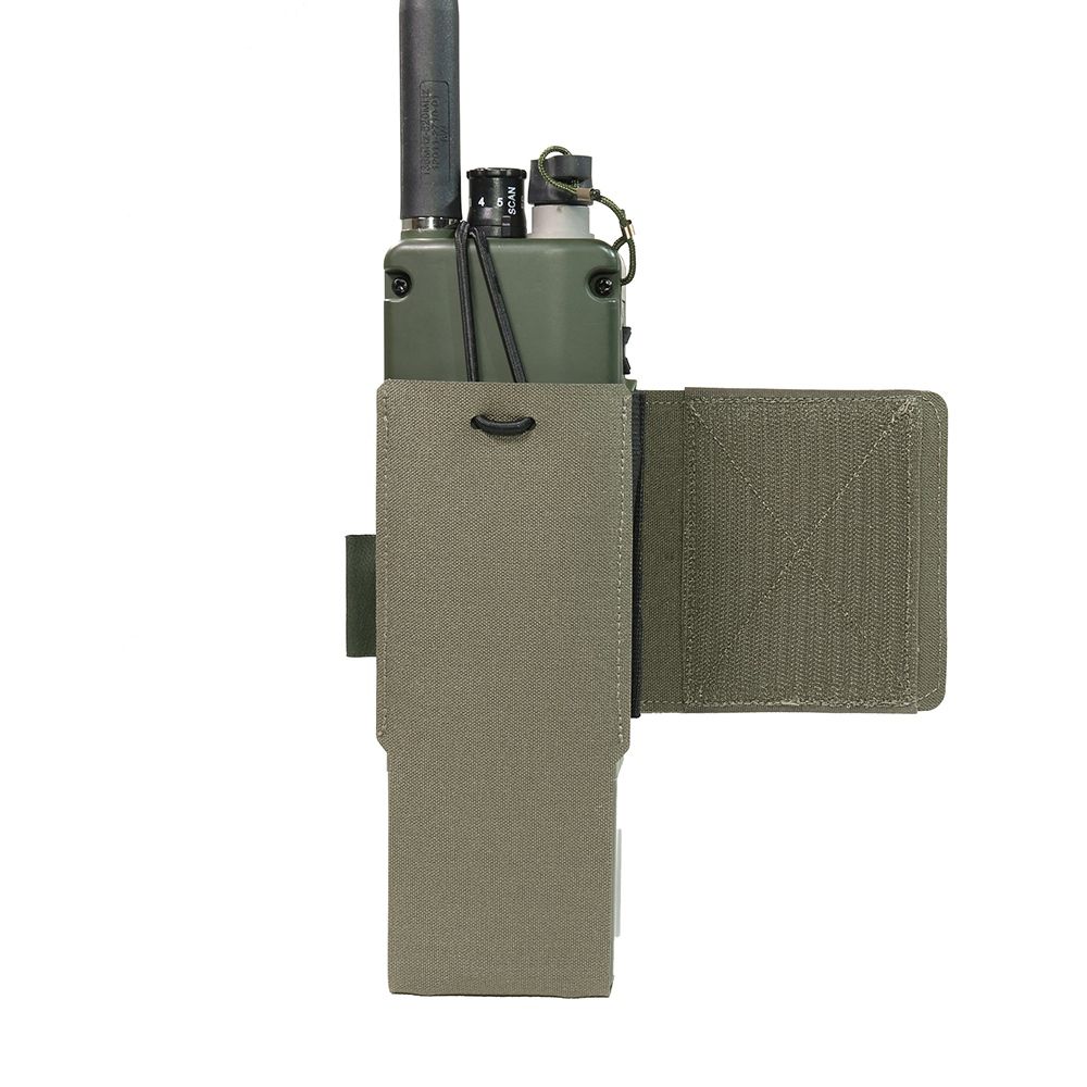 Warrior Laser Cut Wing Velcro MBITR/Harris Radio Pouch - Ranger Green