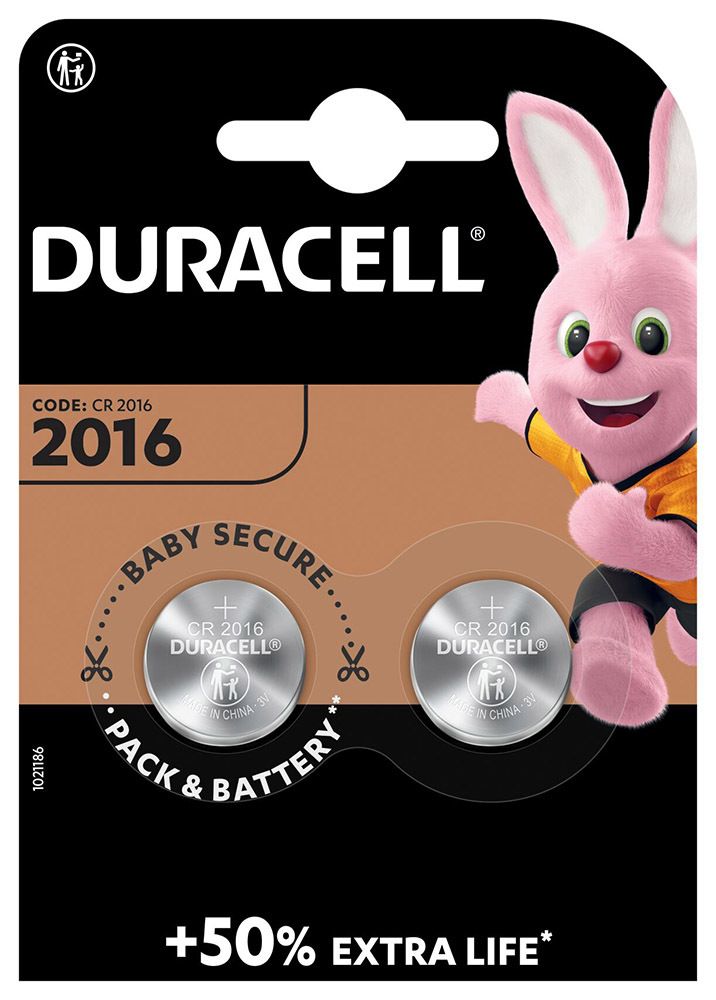 DURACELL - CR2016 Confezione 2 Pezzi