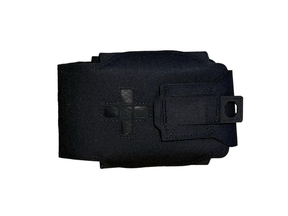 Warrior Laser Cut Small Horizontal Individual First Aid Kit - Black