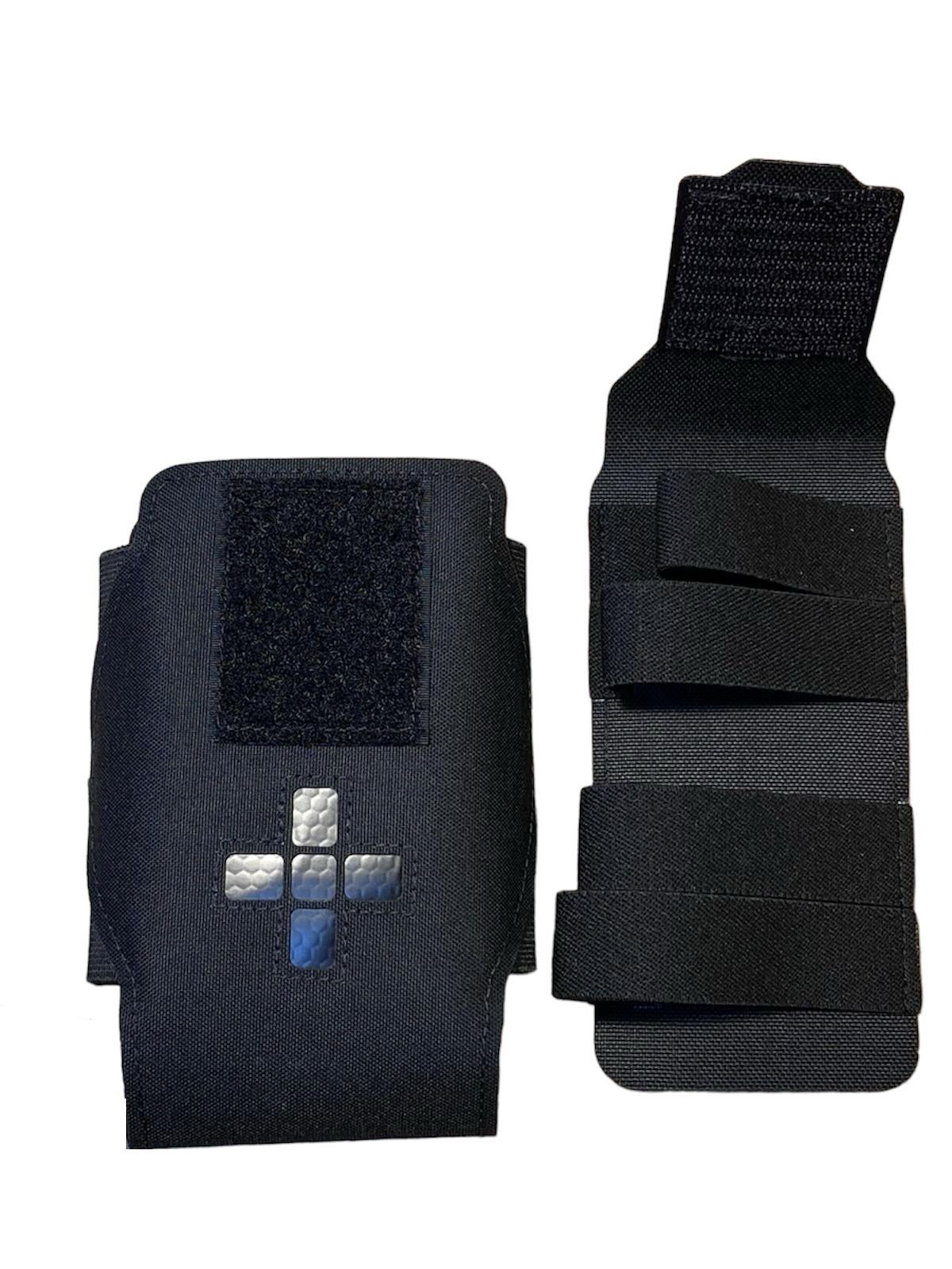 Warrior Laser Cut Small Horizontal Individual First Aid Kit - Black