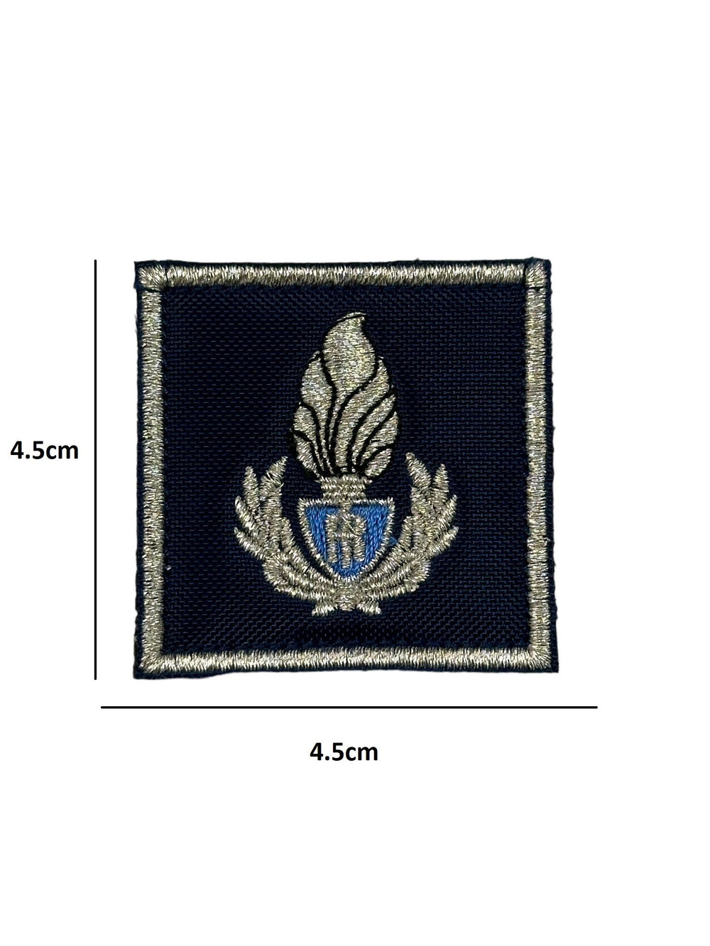Grado Velcro Polizia Locale Argento