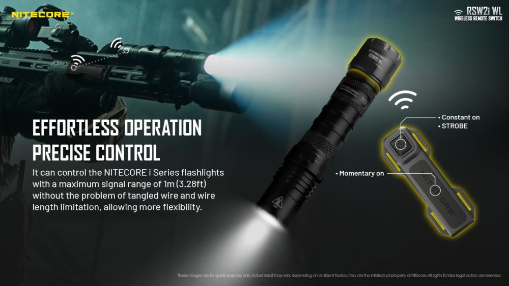 Nitecore - RSW2i WL - Comando Remoto Wireless per P10i, P10iX, P20i, P20iX, P23i, P30i e P35i