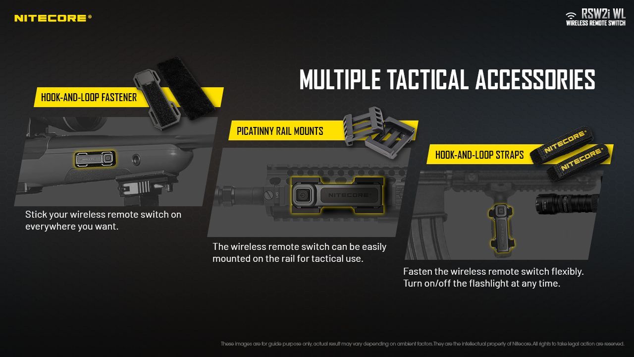 Nitecore - RSW2i WL - Comando Remoto Wireless per P10i, P10iX, P20i, P20iX, P23i, P30i e P35i