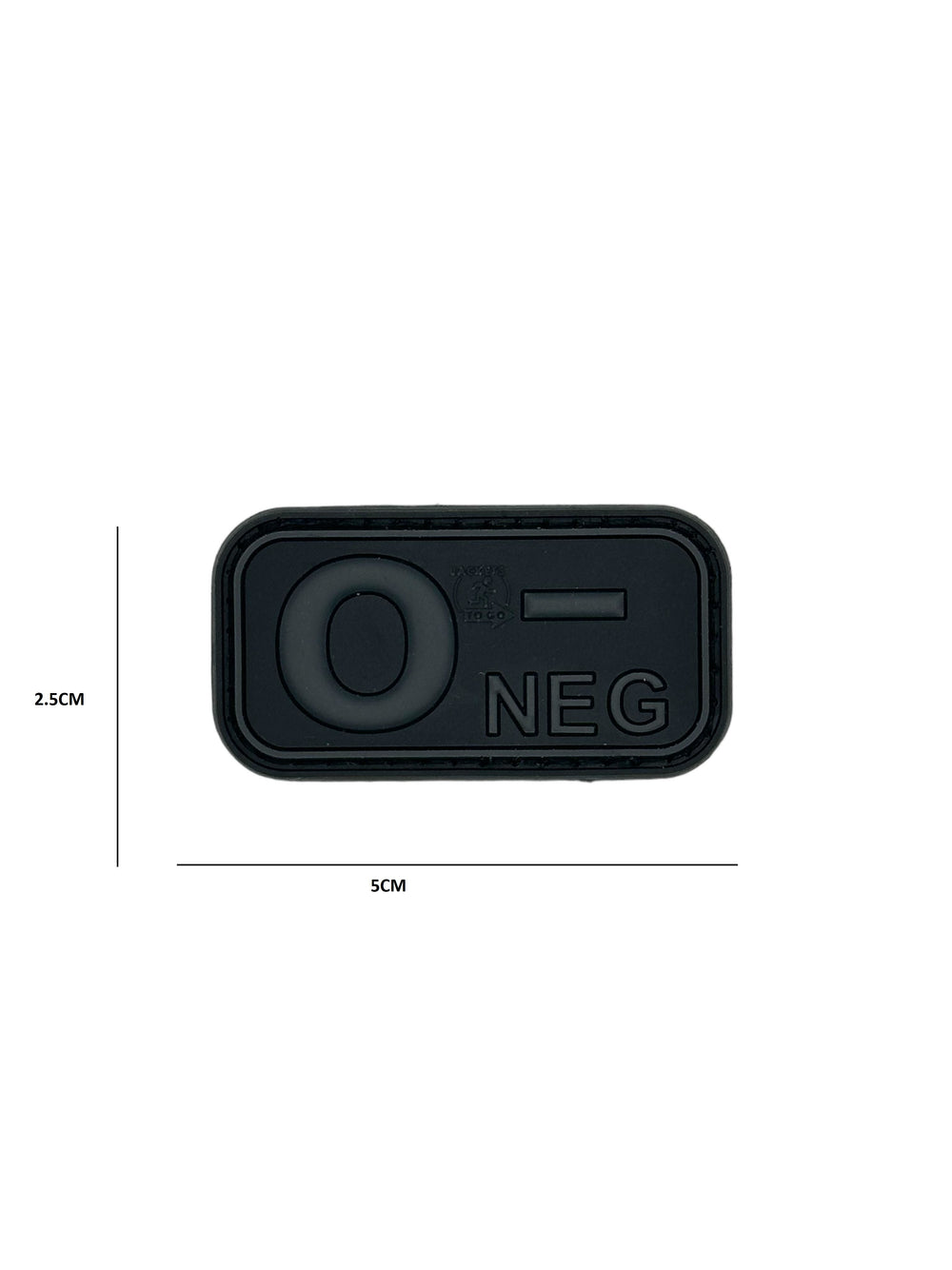 Patch Gruppo Sanguigno 0-  Grey