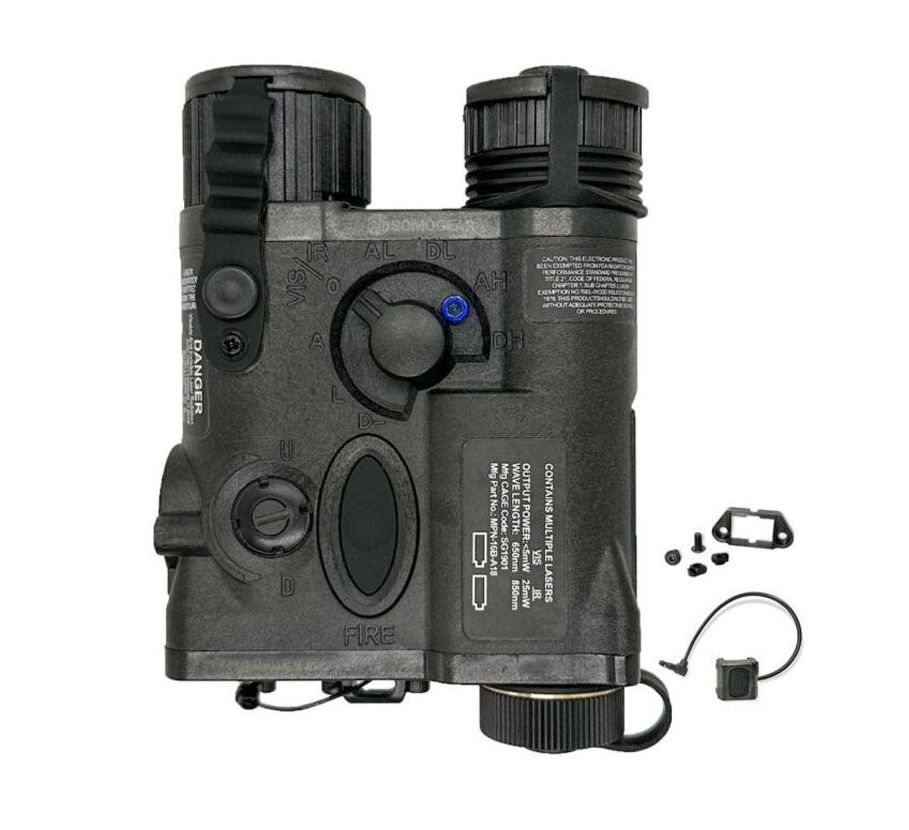 SomoGear PEQ-16B Airsoft Aiming IR Laser Flashlight - Black/Red