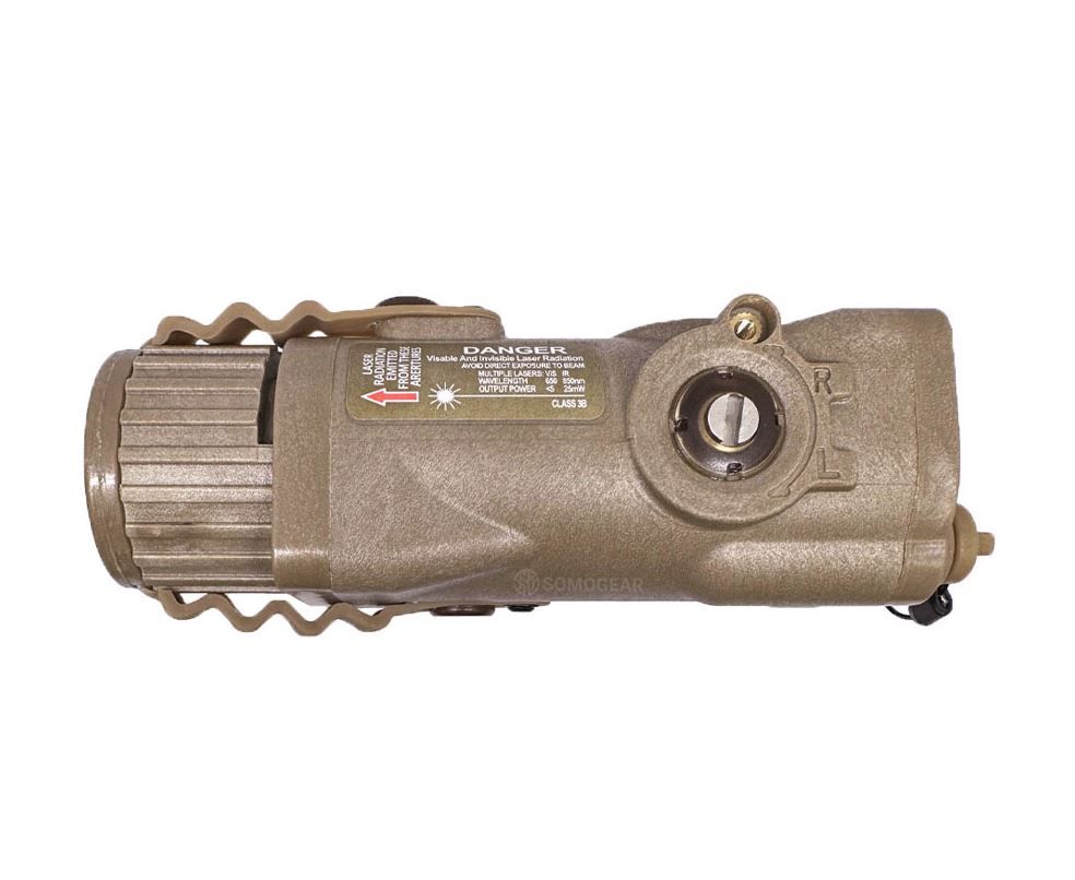SomoGear PEQ-16B Airsoft Aiming IR Laser Flashlight - Tan/Red
