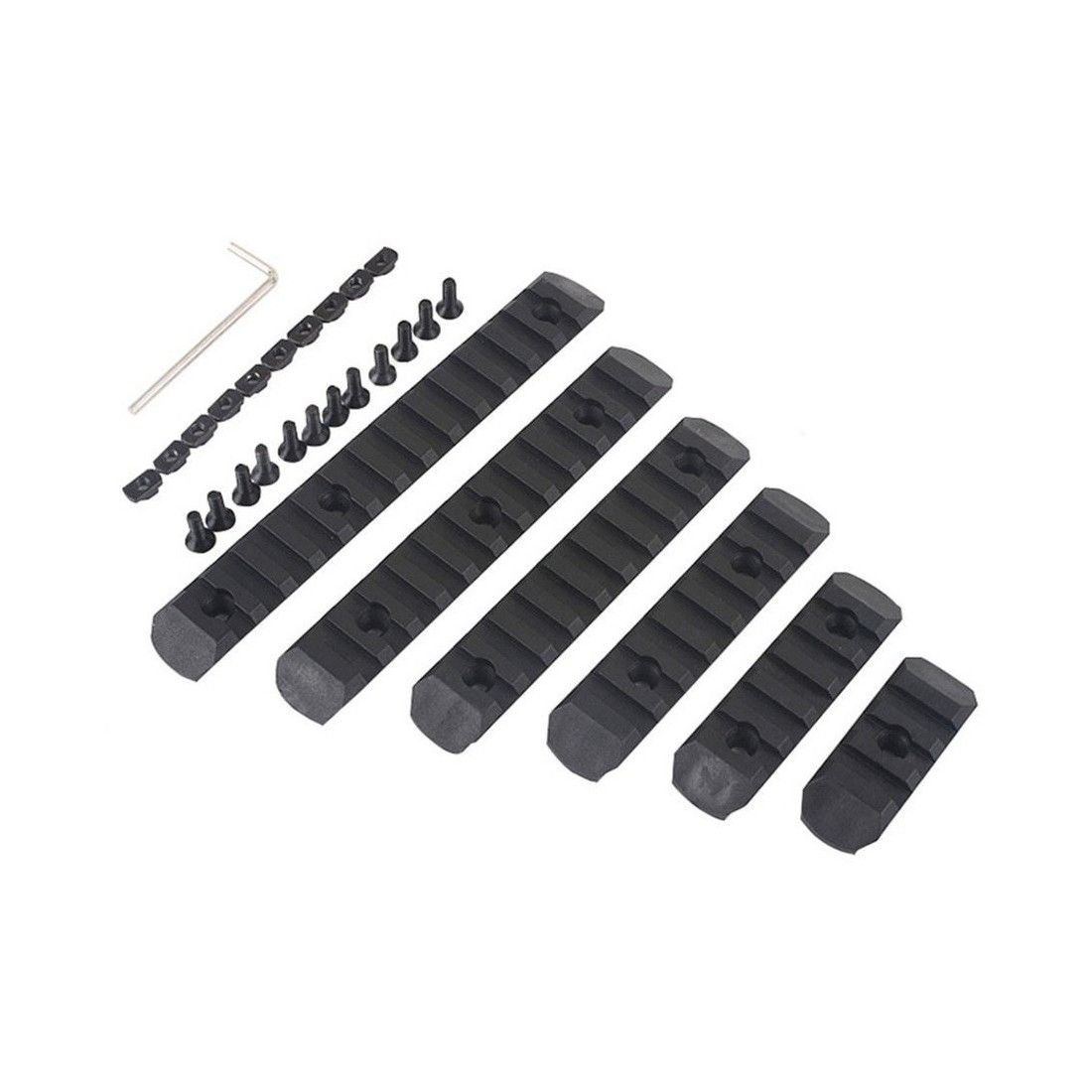 Rail Set 6-pack for Keymod & M-LOK - Black