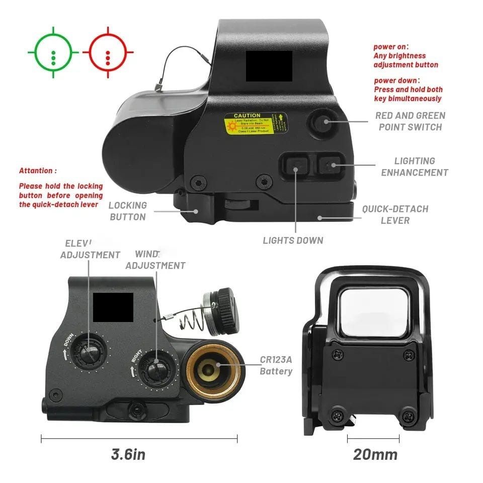 Kit EXPS + Magnifier Style G33 3x - Black