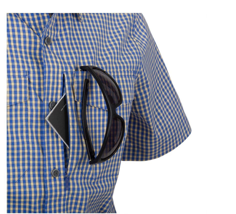 Helikon Tex - Covert Concealed Carry Short Sleeve Shirt - Royal Blue Checkered