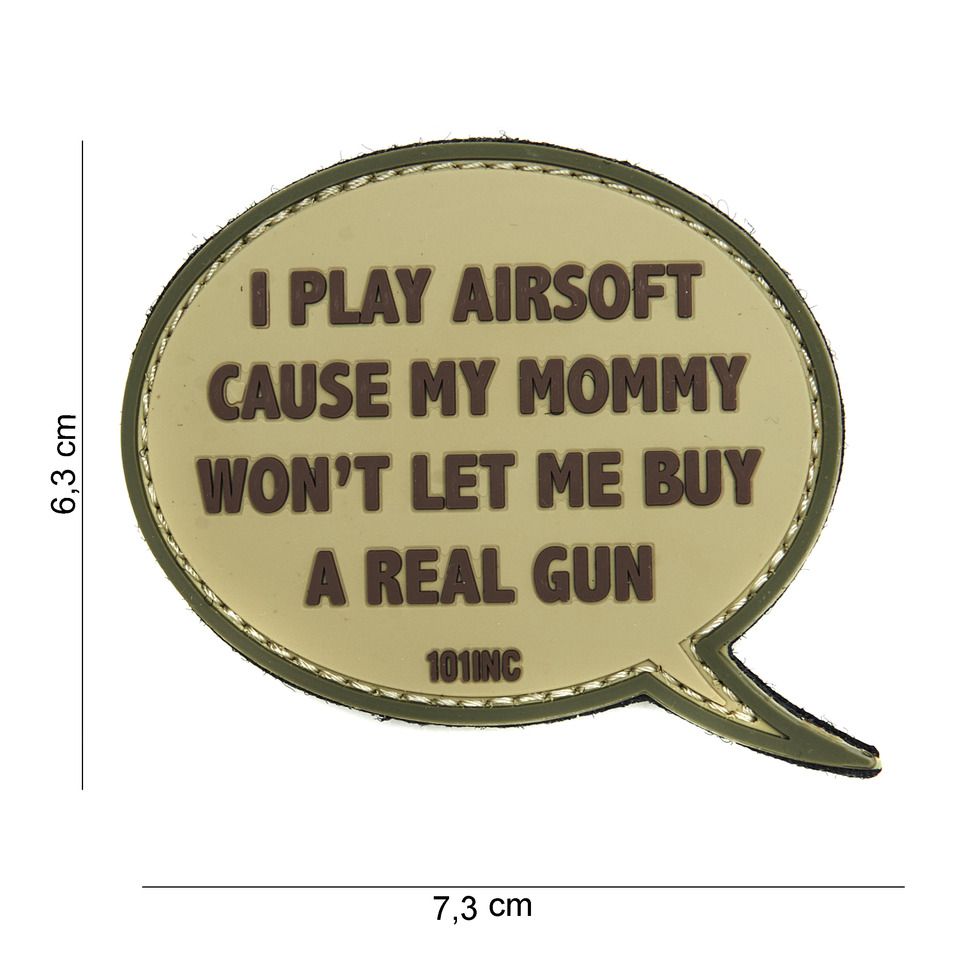 Patch 3D I Play Airsoft - Tan