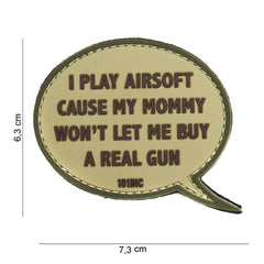 Patch 3D I Play Airsoft - Tan
