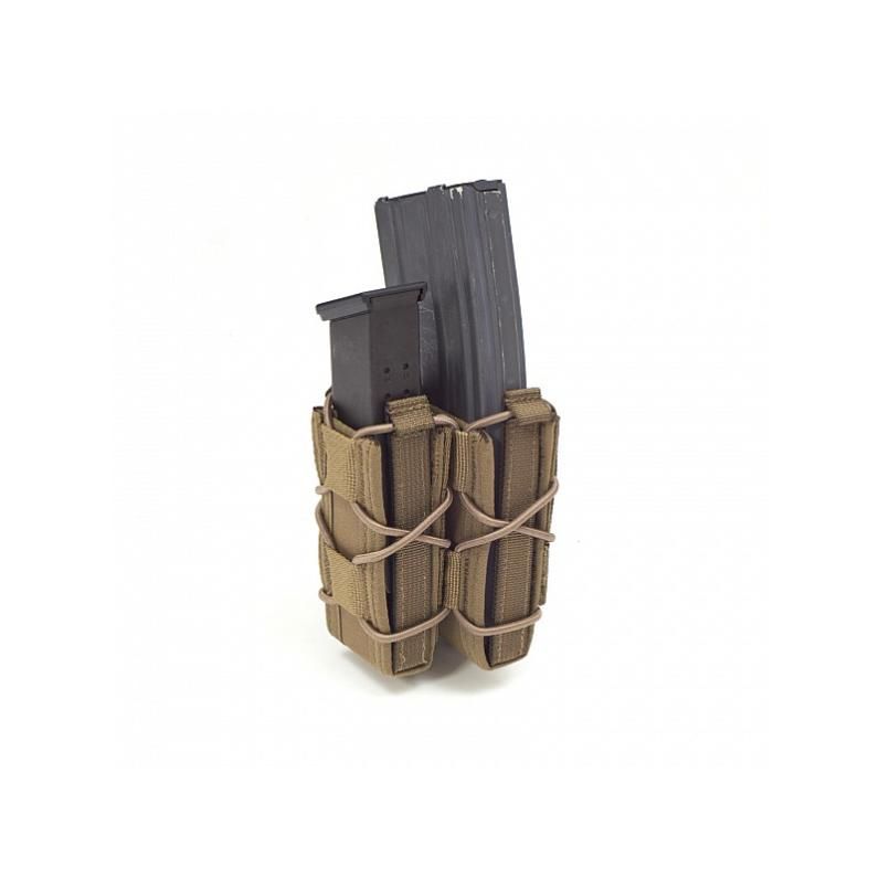 WARRIOR SINGLE QUICK MAG WITH SINGLE PISTOL POUCH COYOTE TAN
