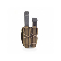 WARRIOR SINGLE QUICK MAG WITH SINGLE PISTOL POUCH COYOTE TAN