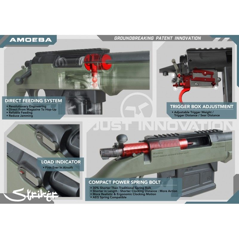 Ares Amoeba Fucile a Molla M700 STRIKER Sniper - OD