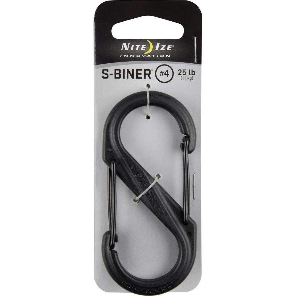 Nite Ize - S-Biner 4 Plastic Black Gate - Black