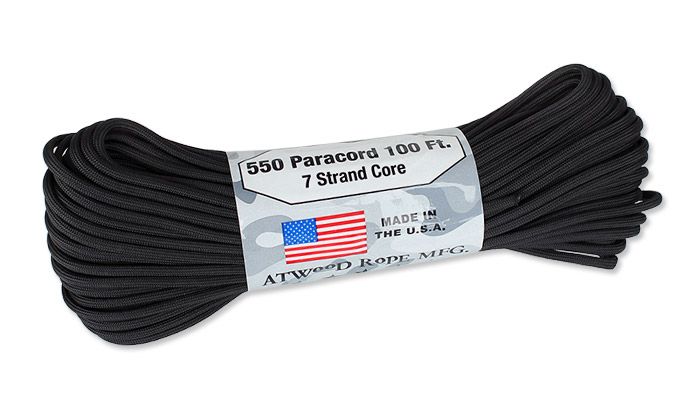 Paracord - MIL-SPEC 550-7 - 4 mm - Black (1METRO)