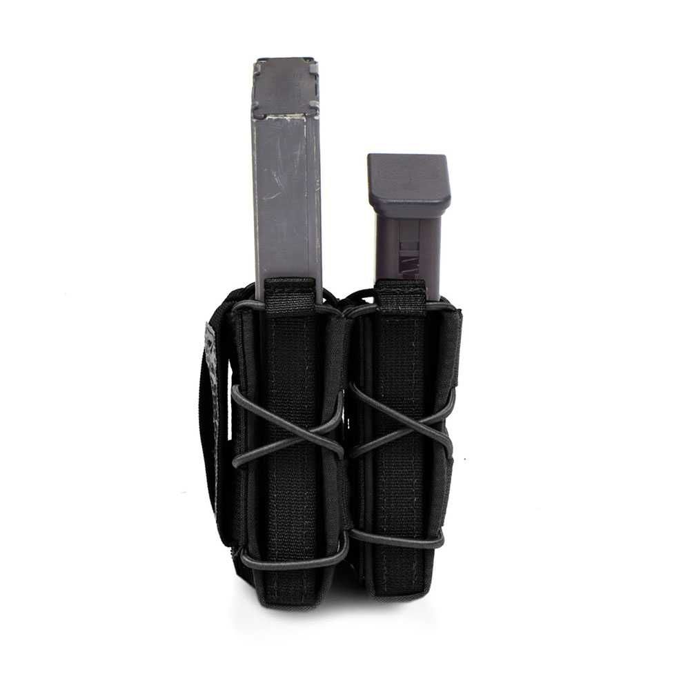 WARRIOR SINGLE QUICK MAG WITH SINGLE PISTOL POUCH - Black
