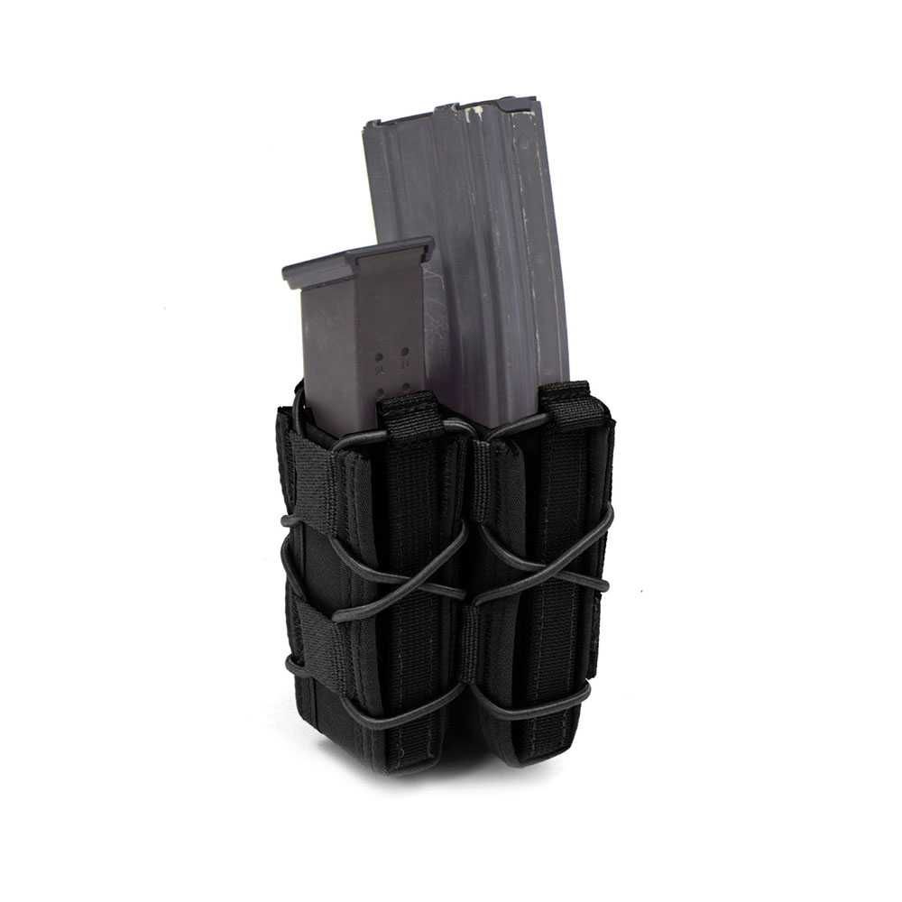 WARRIOR SINGLE QUICK MAG WITH SINGLE PISTOL POUCH - Black